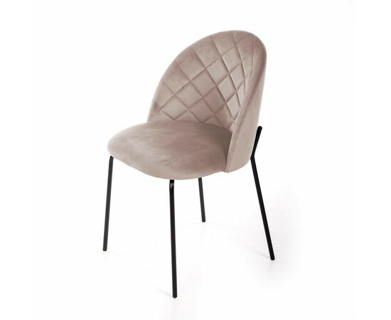 Стул Норд ромб, бархат пепельно-бежевый 25, изображение 8 | Интернет магазин мебели и декора LifeDekor