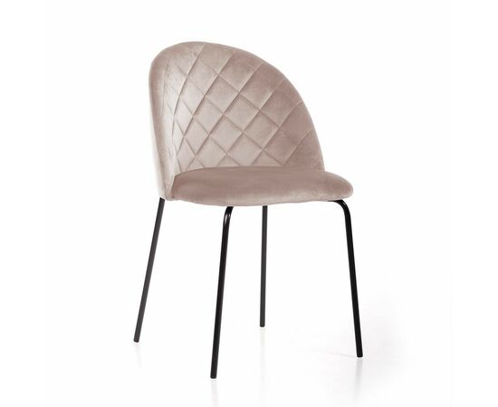 Стул Норд ромб, бархат пепельно-бежевый 25 | Интернет магазин мебели и декора LifeDekor