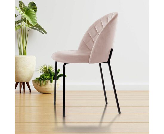 Стул Норд ромб, бархат пепельно-бежевый 25, изображение 10 | Интернет магазин мебели и декора LifeDekor