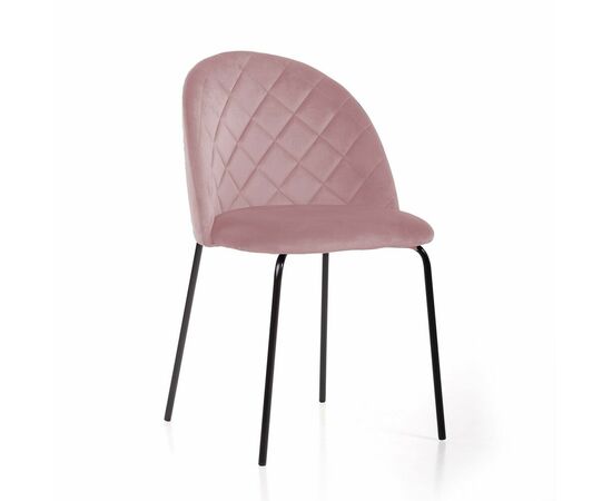 Стул Норд ромб, бархат пудровый 15 | Интернет магазин мебели и декора LifeDekor