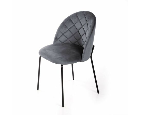 Стул Норд ромб, бархат серый 27, изображение 8 | Интернет магазин мебели и декора LifeDekor