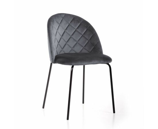 Стул Норд ромб, бархат серый 27 | Интернет магазин мебели и декора LifeDekor