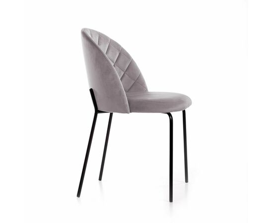 Стул Норд ромб, бархат светло-серый 26, изображение 3 | Интернет магазин мебели и декора LifeDekor