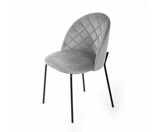 Стул Норд ромб, бархат светло-серый 26, изображение 8 | Интернет магазин мебели и декора LifeDekor