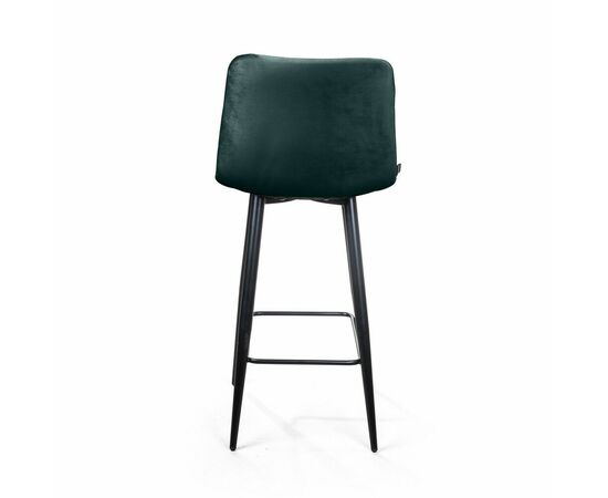 Стул полубарный Уно, бархат зелёный 19/ чёрный конус, изображение 6 | Интернет магазин мебели и декора LifeDekor