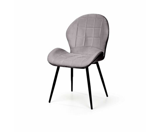 Стул Ральф, бархат светло-серый 26 | Интернет магазин мебели и декора LifeDekor
