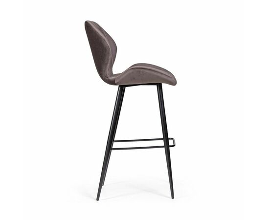 Стул Ральф барный, бархат антрацит 14, изображение 3 | Интернет магазин мебели и декора LifeDekor
