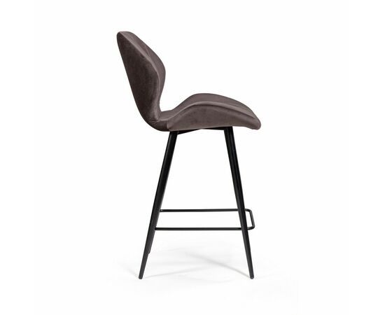 Стул Ральф полубарный, бархат антрацит 14, изображение 3 | Интернет магазин мебели и декора LifeDekor