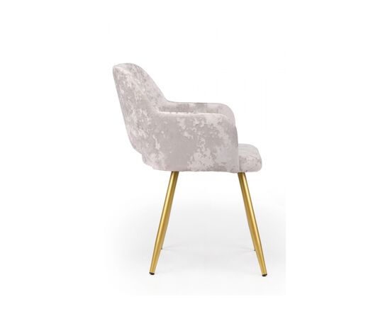 Стул на металлокаркасе Эолин 360 латте (simple 008) / золотой, изображение 4 | Интернет магазин мебели и декора LifeDekor