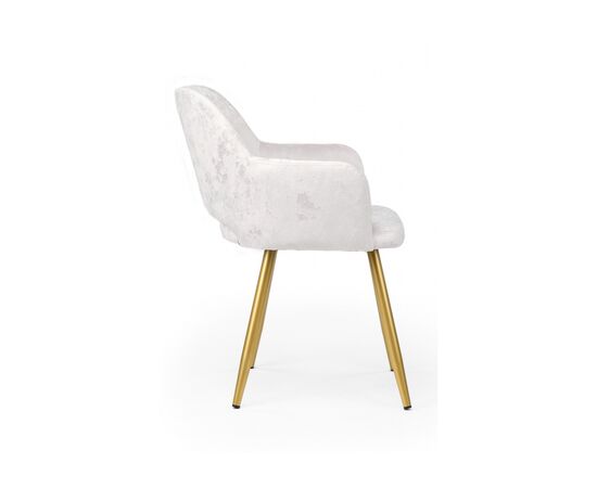 Стул на металлокаркасе Эолин 360 светло-бежевый (simple 011) / золотой, изображение 4 | Интернет магазин мебели и декора LifeDekor