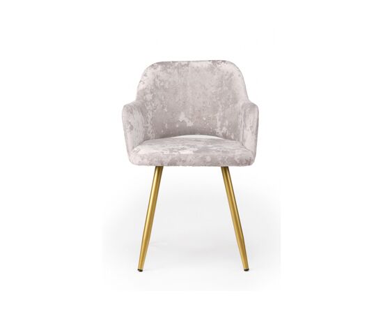 Стул на металлокаркасе Эолин латте (simple 008) / золотой, изображение 2 | Интернет магазин мебели и декора LifeDekor