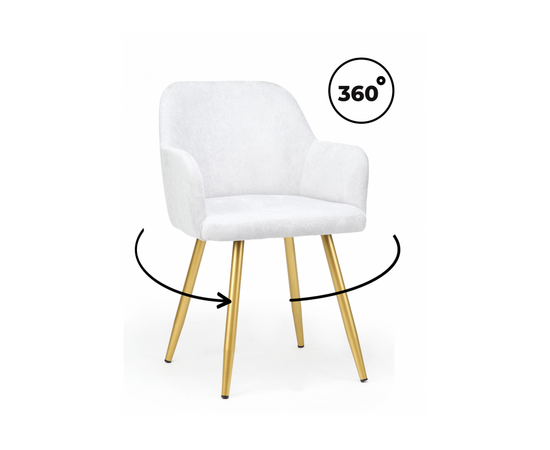 Стул на металлокаркасе Инфини 360 светло-серый (ocean 021) / золотой | Интернет магазин мебели и декора LifeDekor