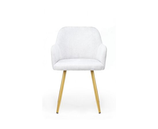 Стул на металлокаркасе Инфини 360 светло-серый (ocean 021) / золотой, изображение 3 | Интернет магазин мебели и декора LifeDekor