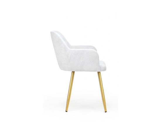 Стул на металлокаркасе Инфини 360 светло-серый (ocean 021) / золотой, изображение 4 | Интернет магазин мебели и декора LifeDekor