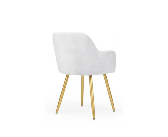 Стул на металлокаркасе Инфини 360 светло-серый (ocean 021) / золотой, изображение 5 | Интернет магазин мебели и декора LifeDekor