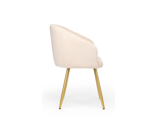 Стул на металлокаркасе Монер бежевый (glory 03) / золотой, изображение 3 | Интернет магазин мебели и декора LifeDekor