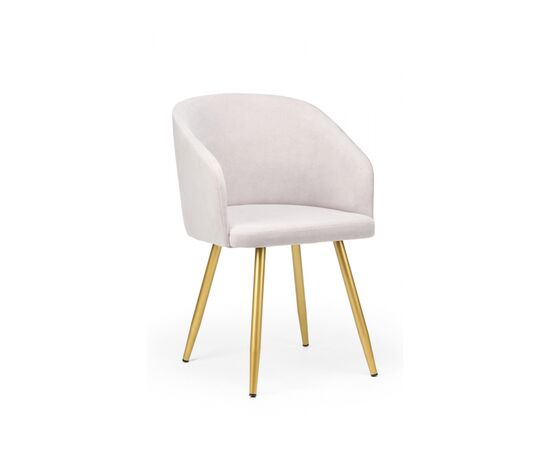 Стул на металлокаркасе Монер светло-серый (glory 36) / золотой | Интернет магазин мебели и декора LifeDekor