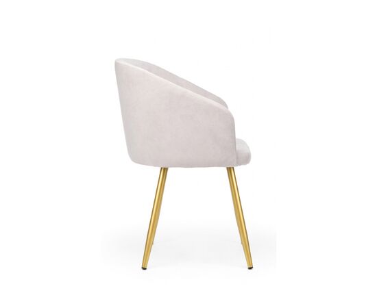 Стул на металлокаркасе Монер светло-серый (glory 36) / золотой, изображение 3 | Интернет магазин мебели и декора LifeDekor