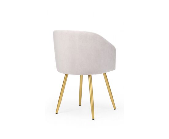 Стул на металлокаркасе Монер светло-серый (glory 36) / золотой, изображение 4 | Интернет магазин мебели и декора LifeDekor