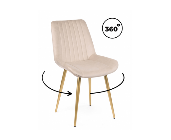 Стул на металлокаркасе Седа 360 бежевый (zd 210) / золотой np | Интернет магазин мебели и декора LifeDekor