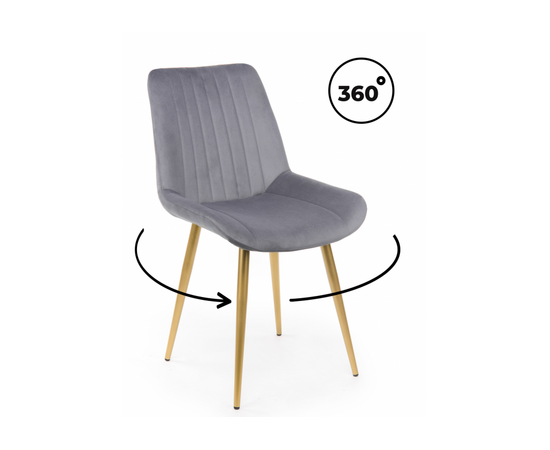 Стул на металлокаркасе Седа 360 темно-серый (zd 995) / золотой np | Интернет магазин мебели и декора LifeDekor