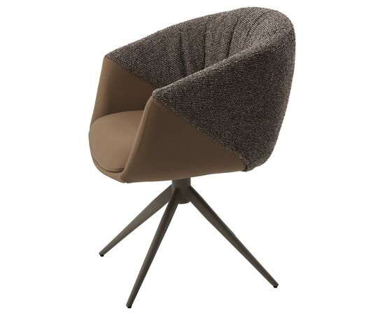 Стул ГИССЕН (GISSEN) 360 град., цвет КОФЕ HP032-08A PU / V885-1, экокожа / ткань / ЛАТТЕ, ®DISAUR, изображение 5 | Интернет магазин мебели и декора LifeDekor