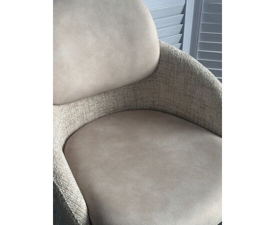 Стул ГРЕЙС (GRACE) 360 град. цвет БЕЖЕВЫЙ PENA-120 / G1229-3, ткань / ШАМПАНЬ  каркас, ®DISAUR, изображение 2 | Интернет магазин мебели и декора LifeDekor