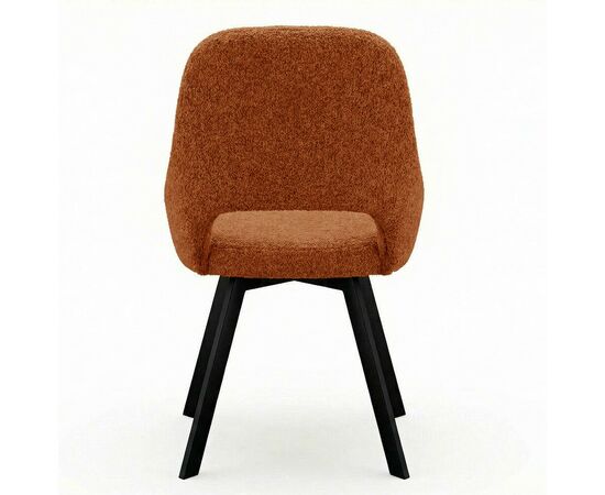 Стул DikLine 247 поворотный, BL07 терракотовый, ножки черные, изображение 3 | Интернет магазин мебели и декора LifeDekor