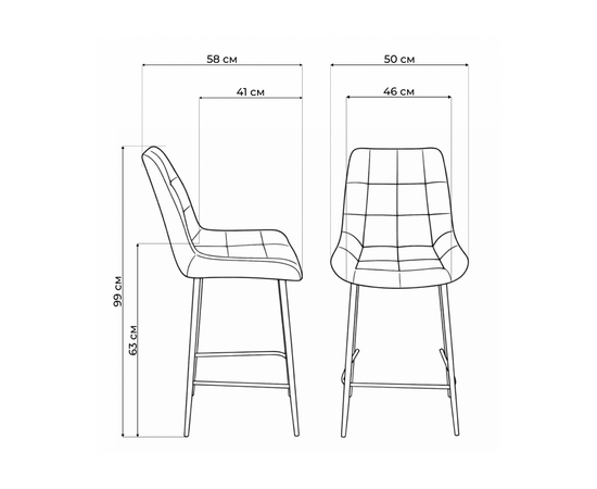 Барный стул Челси 360 латте (zd 290) / золотой np, изображение 3 | Интернет магазин мебели и декора LifeDekor