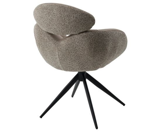 Стул ГУННАР (GUNNAR) 360 град, цвет БЕЖЕВЫЙ VEGA-11 / MIAMI-160, ткань / ЧЕРНЫЙ каркас, ®DISAUR, изображение 7 | Интернет магазин мебели и декора LifeDekor