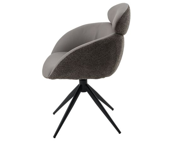 Стул ГУННАР (GUNNAR) 360 град, цвет СЕРЫЙ VEGA-88 / MIAMI-459, ткань / ЧЕРНЫЙ каркас, ®DISAUR, изображение 3 | Интернет магазин мебели и декора LifeDekor