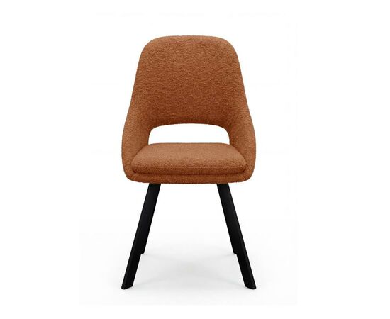 Стул DikLine 247 поворотный, BL07 терракотовый, ножки черные, изображение 4 | Интернет магазин мебели и декора LifeDekor