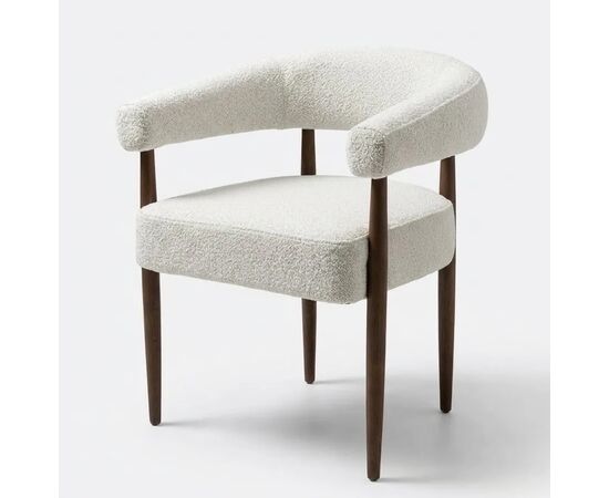 Стул БОНСАЙ (BONSAI), цвет СВЕТЛО-БЕЖЕВЫЙ CLOUD-113, букле / ОРЕХ , ®DISAUR, изображение 2 | Интернет магазин мебели и декора LifeDekor