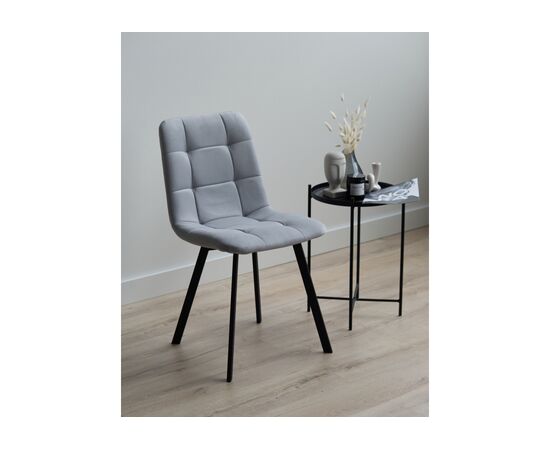 Стул на металлокаркасе Чилли светло-серый / черный, изображение 2 | Интернет магазин мебели и декора LifeDekor