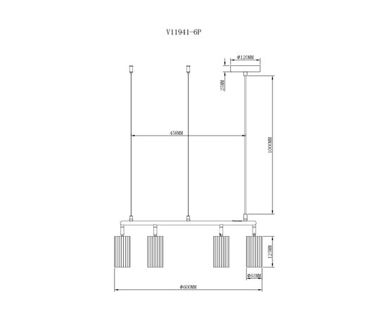 Люстра подвесная Moderli V11941-6P Cora, изображение 3 | Интернет магазин мебели и декора LifeDekor