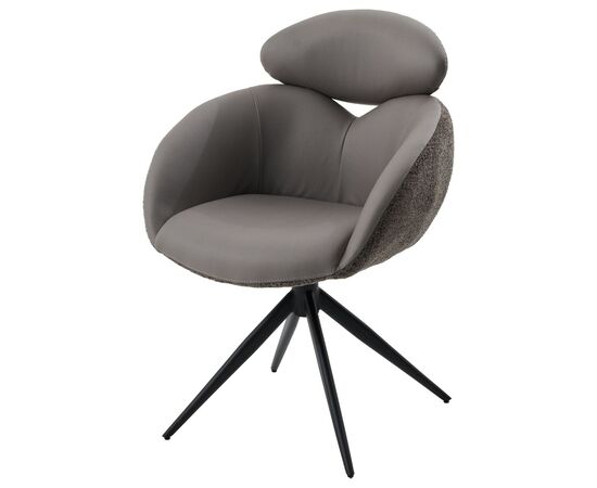 Стул ГУННАР (GUNNAR) 360 град, цвет СЕРЫЙ VEGA-88 / MIAMI-459, ткань / ЧЕРНЫЙ каркас, ®DISAUR, изображение 2 | Интернет магазин мебели и декора LifeDekor