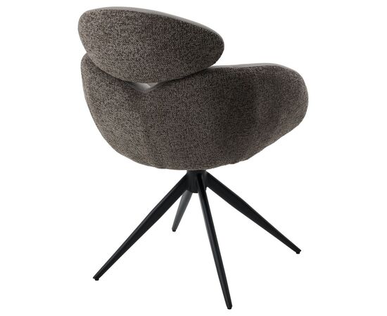 Стул ГУННАР (GUNNAR) 360 град, цвет СЕРЫЙ VEGA-88 / MIAMI-459, ткань / ЧЕРНЫЙ каркас, ®DISAUR | Интернет магазин мебели и декора LifeDekor