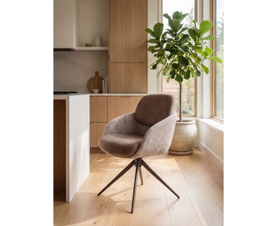 Стул ГРЕЙС (GRACE) 360 град, цвет КАПУЧИНО PENA-172 / G1229-7, ткань / ШОКОЛАДНОЕ ЗОЛОТО, ®DISAUR, изображение 10 | Интернет магазин мебели и декора LifeDekor