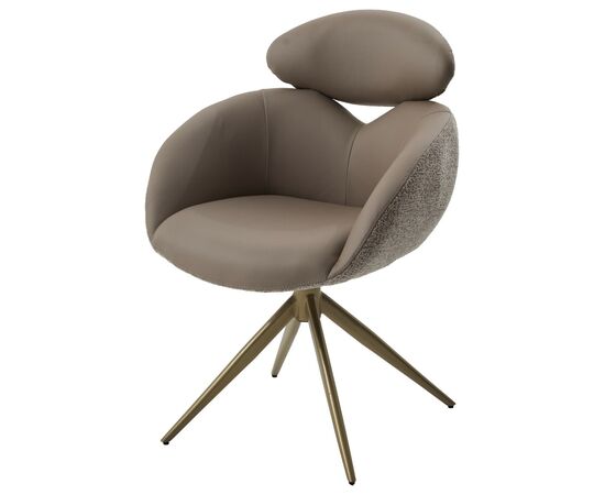 Стул ГУННАР (GUNNAR) 360 град, цвет БЕЖЕВЫЙ VEGA-11 / MIAMI-160, ткань / ШАМПАНЬ каркас, ®DISAUR, изображение 8 | Интернет магазин мебели и декора LifeDekor