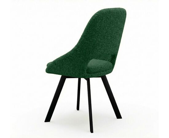 Стул DikLine 247 поворотный, BL10 зеленый, ножки черные, изображение 2 | Интернет магазин мебели и декора LifeDekor