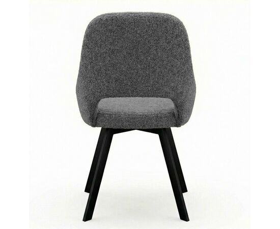 Стул DikLine 247 поворотный, BL13 серый, ножки черные, изображение 3 | Интернет магазин мебели и декора LifeDekor