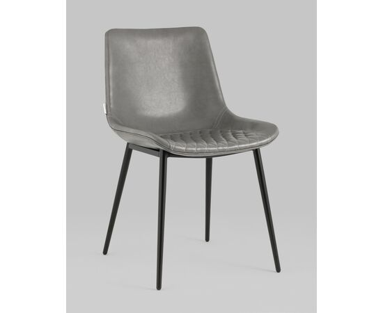 Стул Деймон экокожа серый, изображение 2 | Интернет магазин мебели и декора LifeDekor