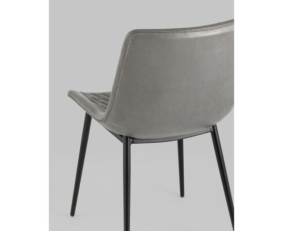 Стул Деймон экокожа серый, изображение 7 | Интернет магазин мебели и декора LifeDekor