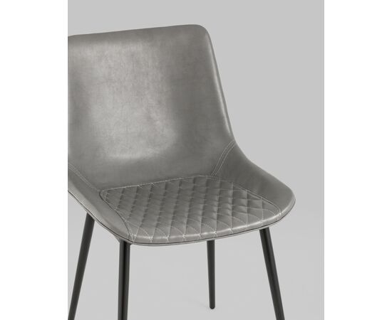 Стул Деймон экокожа серый, изображение 8 | Интернет магазин мебели и декора LifeDekor