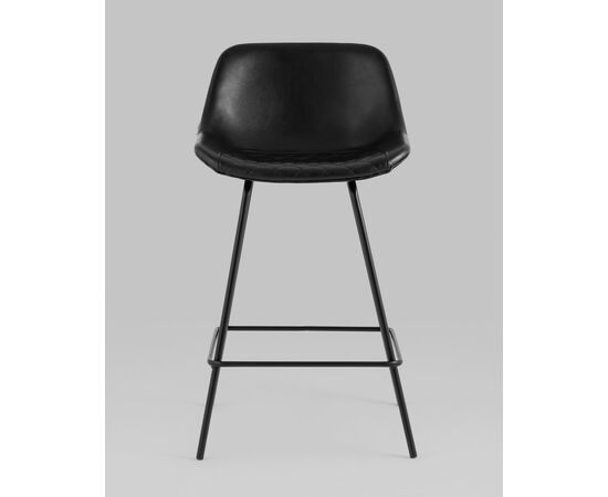 Стул полубарный Деймон экокожа черный, изображение 3 | Интернет магазин мебели и декора LifeDekor