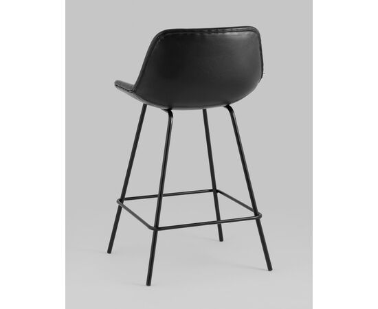 Стул полубарный Деймон экокожа черный, изображение 6 | Интернет магазин мебели и декора LifeDekor