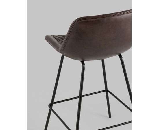 Стул полубарный Деймон экокожа коричневый, изображение 7 | Интернет магазин мебели и декора LifeDekor