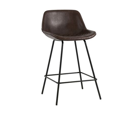 Стул полубарный Деймон экокожа коричневый | Интернет магазин мебели и декора LifeDekor