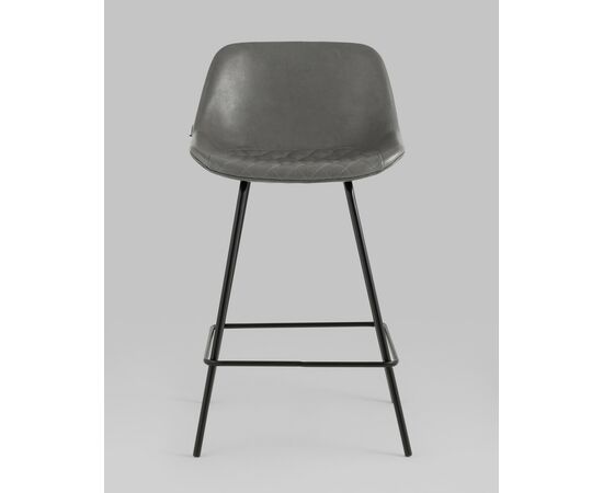 Стул полубарный Деймон экокожа серый, изображение 3 | Интернет магазин мебели и декора LifeDekor