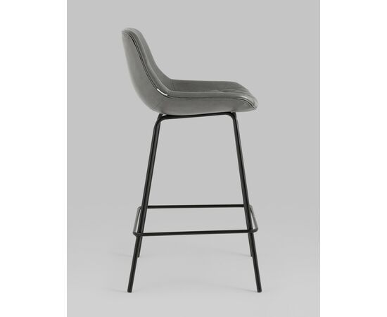 Стул полубарный Деймон экокожа серый, изображение 4 | Интернет магазин мебели и декора LifeDekor